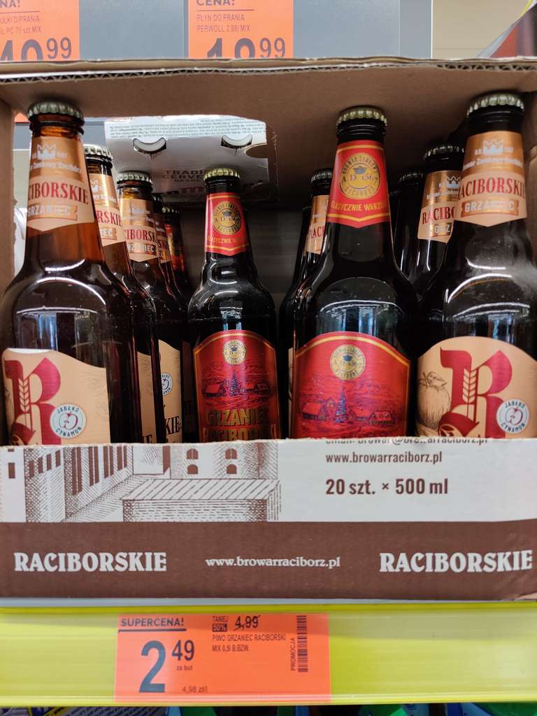 Piwo Raciborskie - GRZANIEC 0,5l w Biedronce