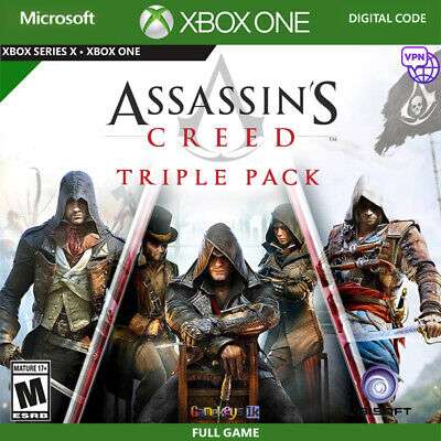 Assassin's Creed Triple Pack AR XBOX One CD Key - wymagany VPN
