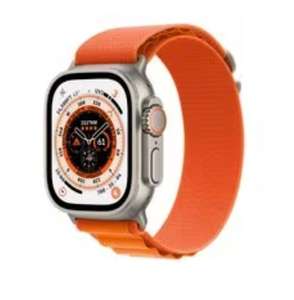 Smartwatch APPLE Watch Ultra GPS + Cellular koperta 49mm z tytanu z opaską Alpine w kolorze pomarańczowym w rozmiarze M MQFL3WB/A