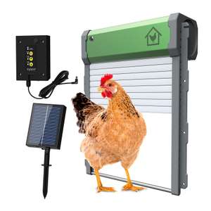 Automatyczne drzwi do kurnika Zasilane energią słoneczną za $72.99 / ~285zł