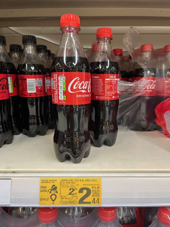 Coca Cola 0,5l - Auchan Wrocław-Bielany - cena jak dawniej
