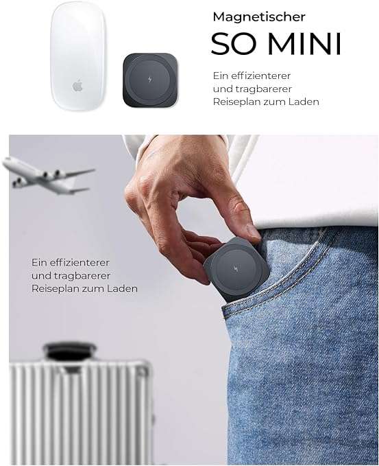 LISEN - podróżna ładowarka indukcyjna Magsafe 15W - 3w1 - ( iPhone, AirPods, Apple Watch)