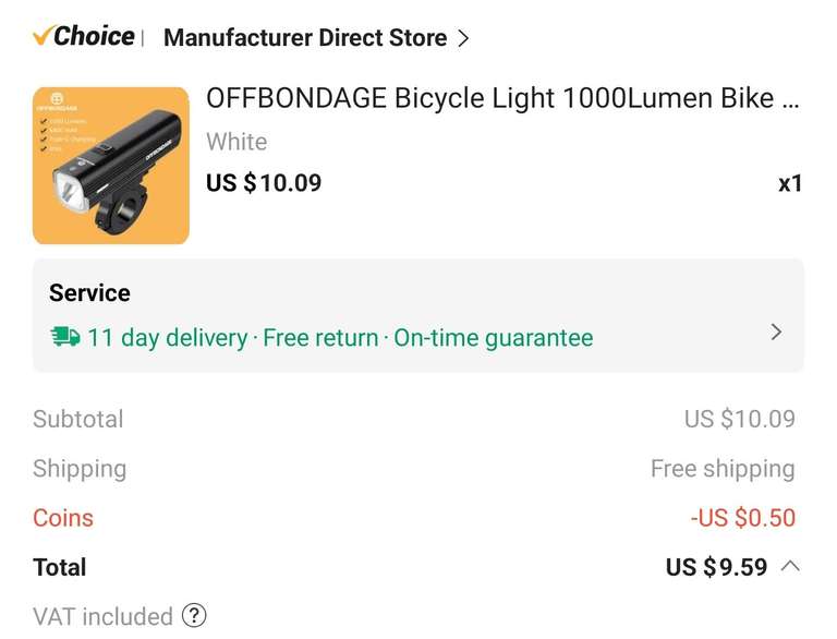 Lampka rowerowa przednia Offbondage HR3-1000 | $10,09 | AliExpress