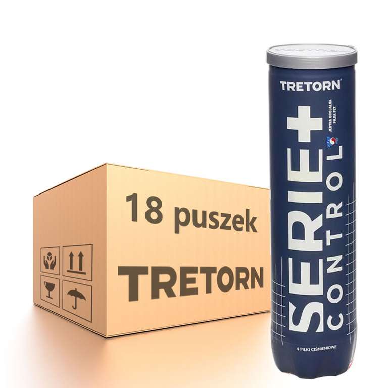 Piłki tenisowe Tretorn Serie+ Control 18x4 (6,74 zł/szt)