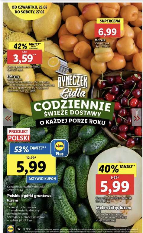 Polskie ogórki gruntowe 5,99 zł/kg