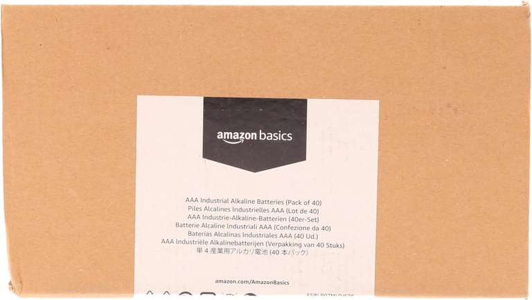 Amazon Basics Przemysłowe baterie alkaliczne AAA, 40-pak, dostawa z Prime-0zł