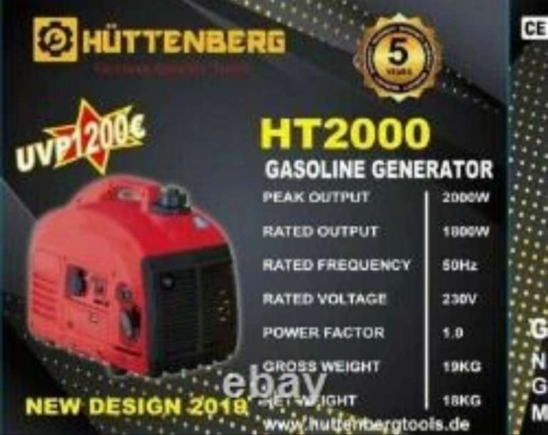 Agregat prądotwórczy, generator 2kW huttenberg