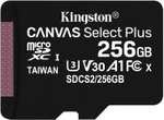 Karta pamięci Kingston Canvas Select Plus SDCS2/256GB UHS-I, U3, V30, A1 zapis/odczyt - 75/95 MB/s Gwarancja wieczysta Darmowa dostawa