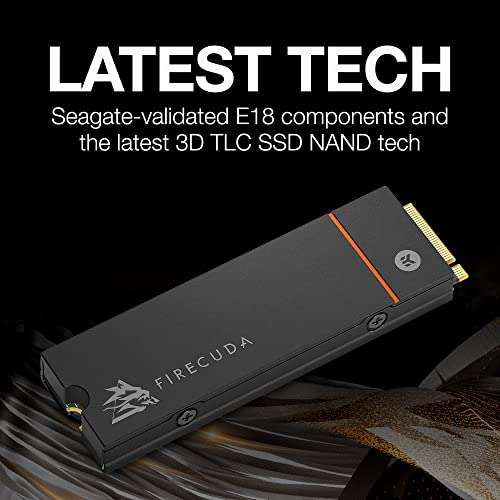Dysk SSD Seagate Firecuda 530 2TB z radiatorem 7300MB/s M.2 PCIe Gen4×4 NVMe 1.4