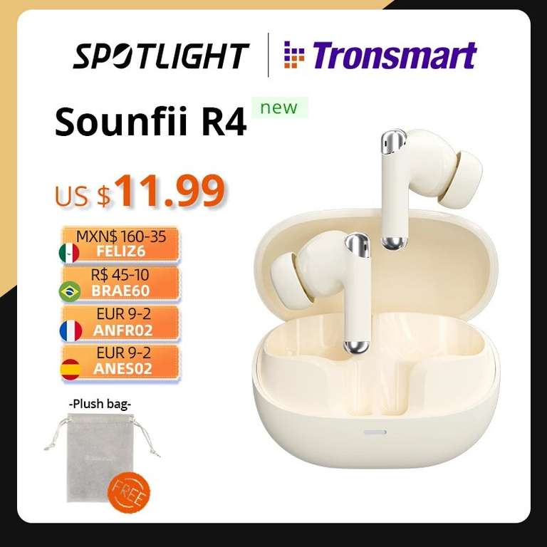 Tronsmart Sounfii R4 BT słuchawki bezprzewodowe - 10.94$