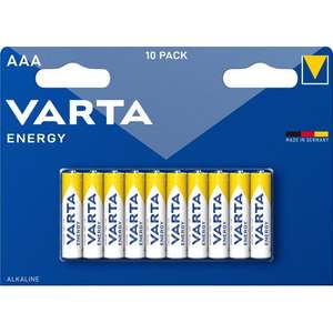 Baterie alkaliczne AAA LR3 VARTA Energy (10 szt.) oraz AA, odb. os. 0zł