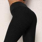EXGOX Damskie spodnie do jogi z wysokim stanem rozciągliwe bieganie trening joga legginsy kontrola brzucha, sportowe