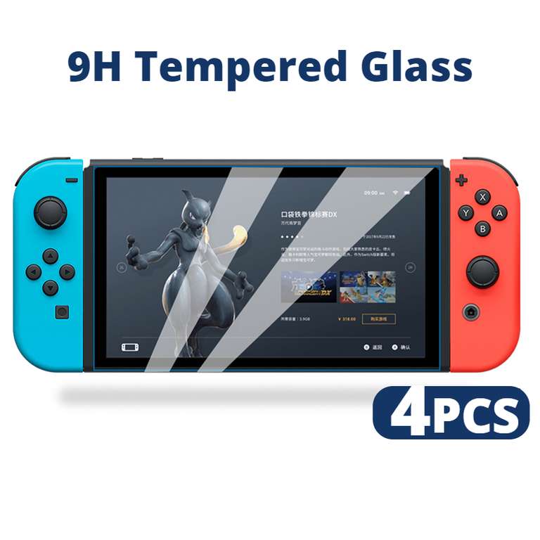 4x szkło hartowane do Nintendo Switch