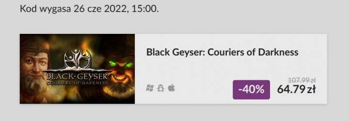 Black Geyser: Couriers of Darkness za 64,79 zł - zniżka dla subskrybentów newslettera @ GOG