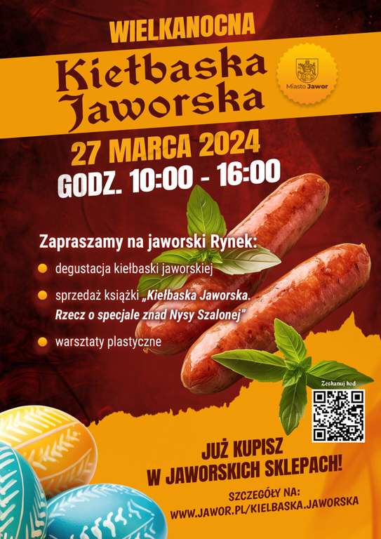 Bezpłatna degustacja Jaworskiej kiełbasy na rynku w Jaworze