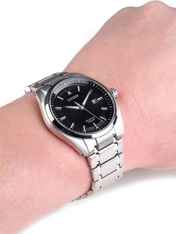 CITIZEN Męski analogowy zegarek kwarcowy z tytanową bransoletką 42mm AW1240-57E