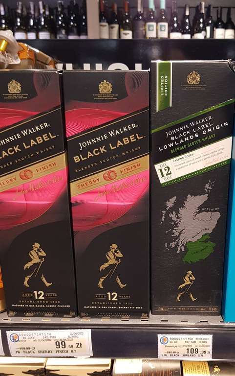 Whisky Johnnie Walker Black Label Lowlands Origin 0,7l