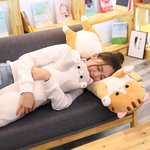 Przytulanka, duży słodki kot, Kawaii, długa pluszowa poduszka na sofę, prezent dla dzieci (50cm)