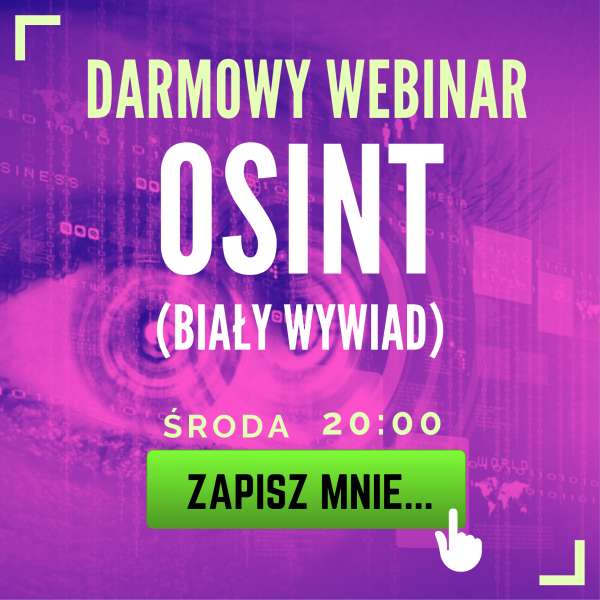 Bezpłatny webinar z OSINT-u od niebezpiecznik.pl ZA DARMO