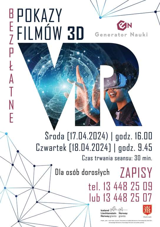 Bezpłatne seanse filmów 3D VR w GEN-ie w Jaśle. Ruszają zapisy