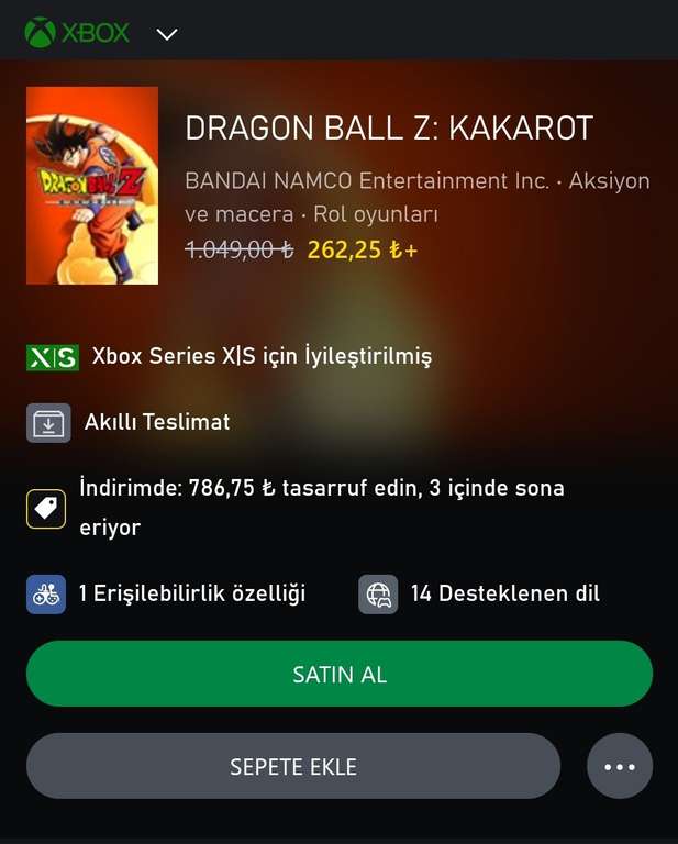 DRAGON BALL Z: KAKAROT XBOX S/X