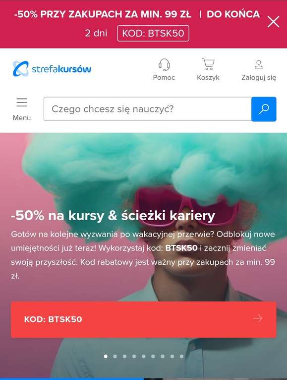 Strefakursow.pl -50% na kursy & ścieżki kariery