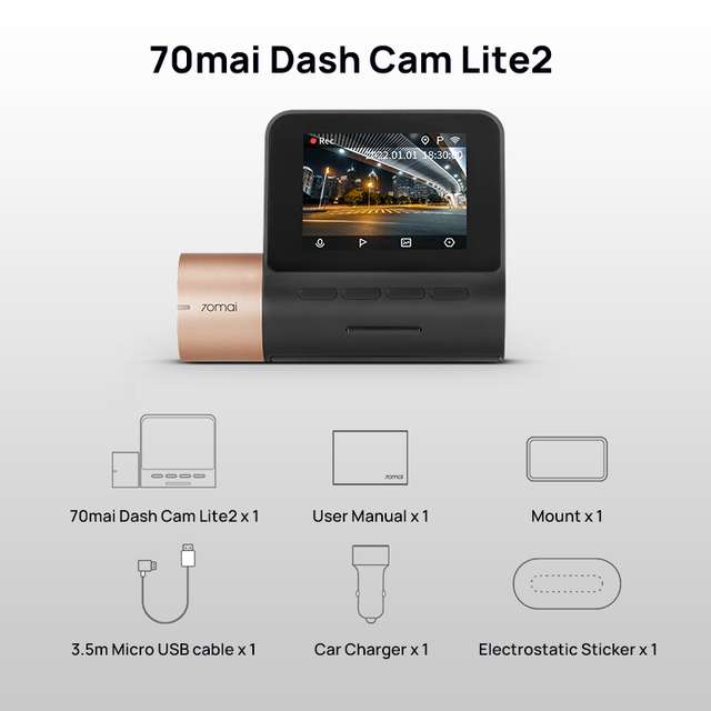 Wideorejestrator 70mai Dash Cam Lite 2 D10 $59.92