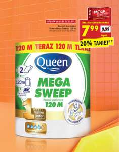 Ręcznik kuchenny papierowy Queen Mega Sweep 120m (z kartą MB) @Biedronka