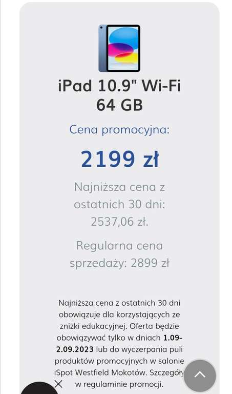 Tablet iPad 10.9" 64 GB Wi-Fi