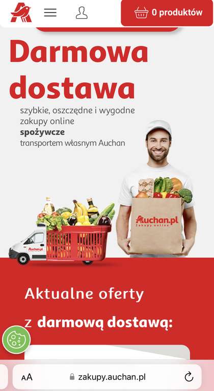 Darmowa dostawa z Auchan MWZ 200 zł