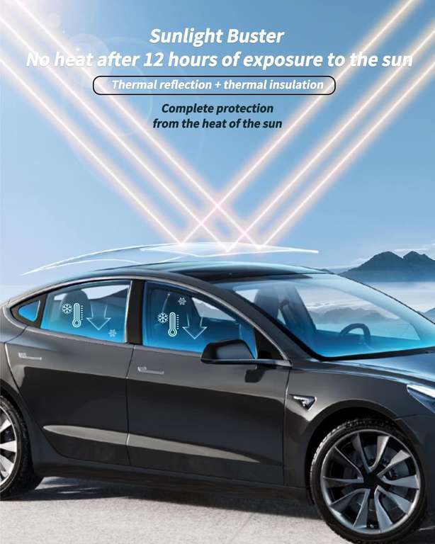 KKTR-CAR TSL-3/Y-S Osłona przeciwsłoneczna szklanego dachu dla Tesla Model Y 2023 2022 2021