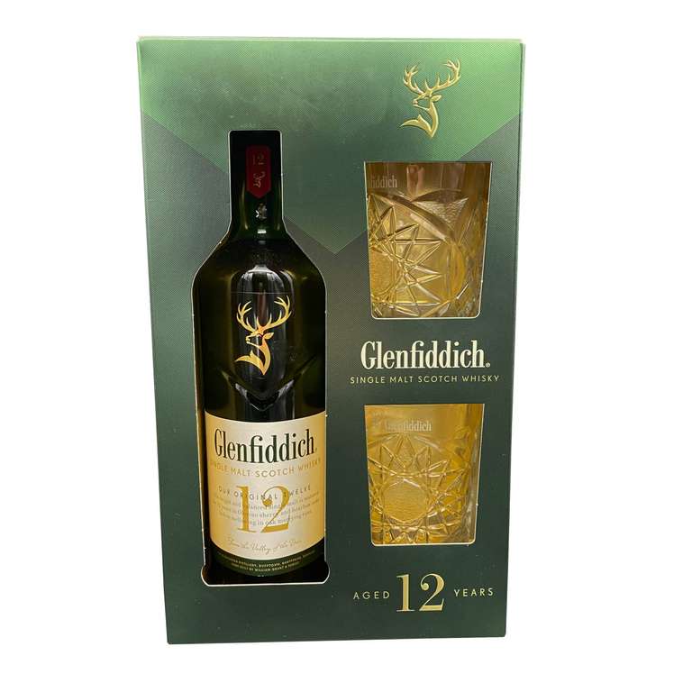 Whisky Glenfiddich 12yo 0,7 l + 2 szklanki
