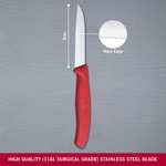 Victorinox 6.7431 nóż do warzyw SwissClassic ze szlifem falistym, 8 cm, czerwony