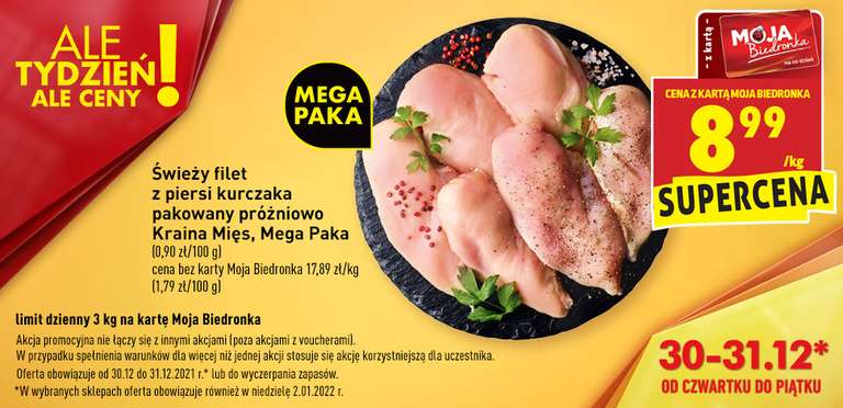 BIEDRONKA Filet z piersi kurczaka Mega Paka