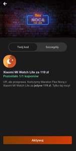 Smartwatch Xiaomi Mi Watch Lite - Orange Flex tylko aplikacja