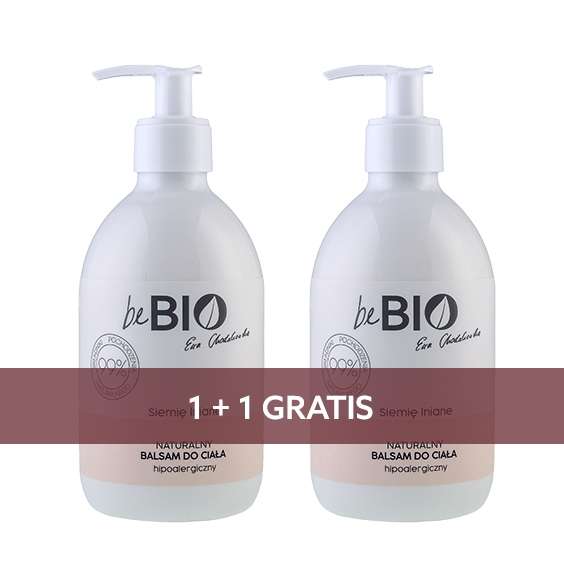 beBIO Cosmetics Naturalny Balsam do ciała SIEMIĘ LNIANE | 400ml 1+1 gratis