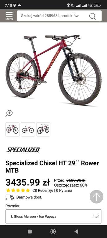 Rower MTB, Specialized Chisel HT 29"