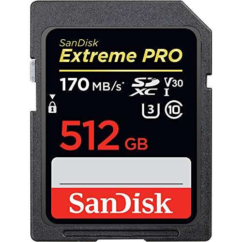 Karta pamieci: SanDisk Extreme PRO 512GB SDXC Memory Card up to 170MB/s, UHS-1, Class 10, U3, V30, 88,67 €