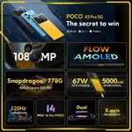 Smartfon POCO X5 Pro 5G, 6GB/128GB, Snapdragon 778G, 120Hz AMOLED DotDisplay, 108MP, 67W, NFC, wersja globalna, ($282.38)