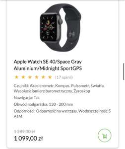 Apple Watch SE 40/Space Gray Aluminium/Midnight SportGPS