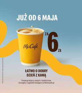 McDonald’s - mała lub średnia kawa za 6 zł