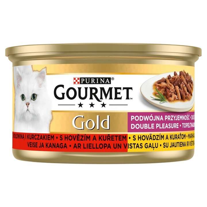 Karma dla kota Gourmet Gold MIX SMAKÓW 24x 85g