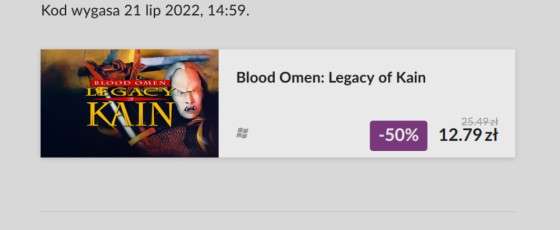 Blood Omen: Legacy of Kain za 12,79 zł w GOG.com - zniżka dla subskrybentów newslettera