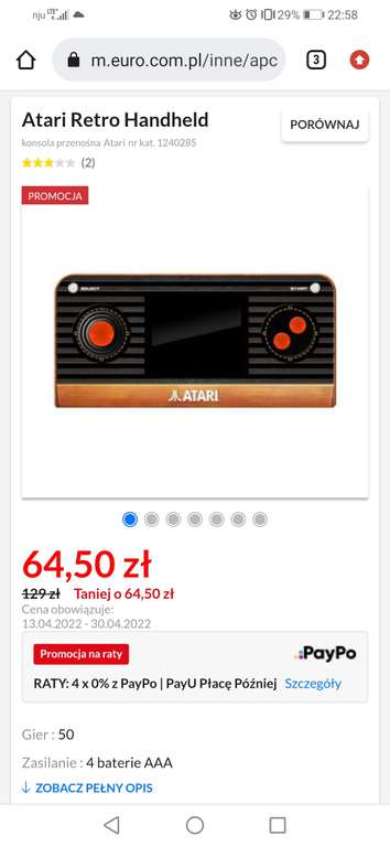 Atari Retro Handheld - stacjonarnie