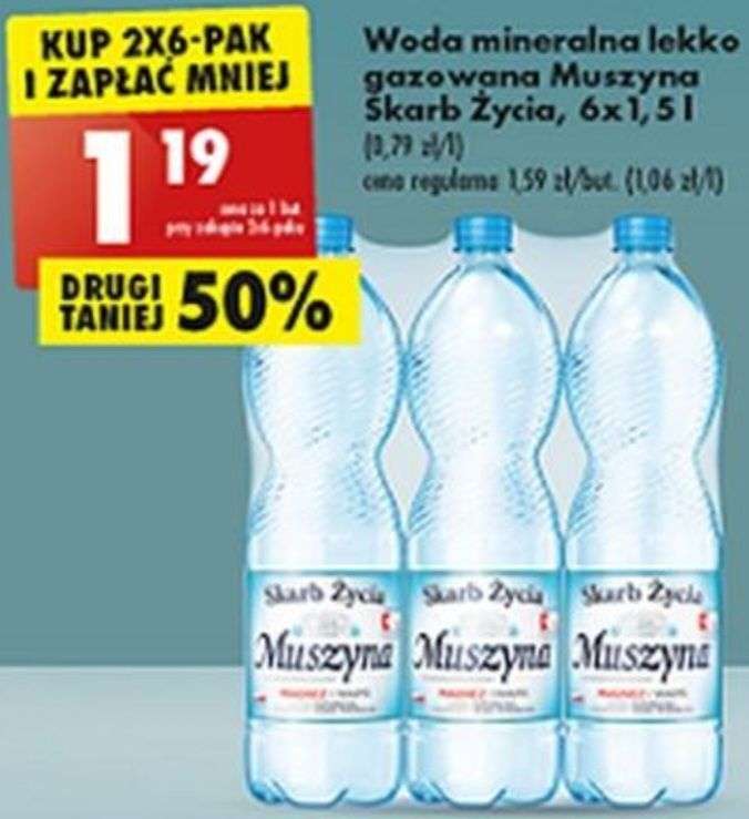 Woda mineralna lekko gazowana Muszyna Skarb Życia - Biedronka