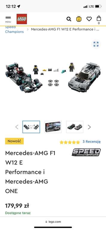 Mercedes-AMG F1 W12 E Performance i Mercedes-AMG ONE Lego 76909
