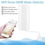 Tuya WiFi inteligentny detektor poziomu przepełnienia wody czujnik wycieku wody - $5.41