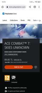 Ace Combat 7 Skies Unknown PS4 89,85 TL