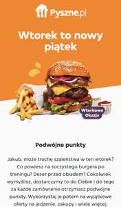 Podwójne punkty za zamówienie Pyszne.pl