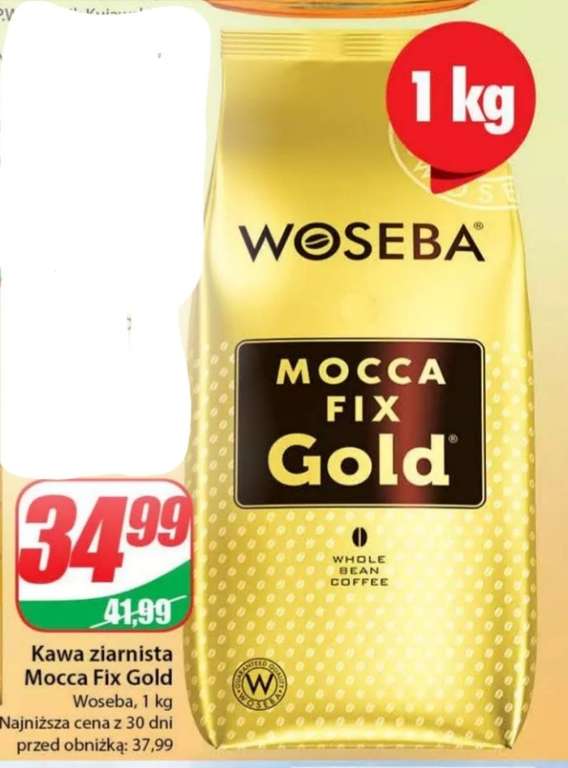 DINO Kawa ziarnista Woseba Mocca Fix Gold 1kg @DINO